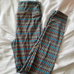 LLR turquoise and purple arrow leggins OS